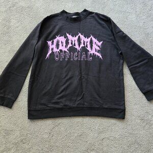 BoohooMAN Black Sweater Size Small HOMME Official Sweater Sweatshirt Purple